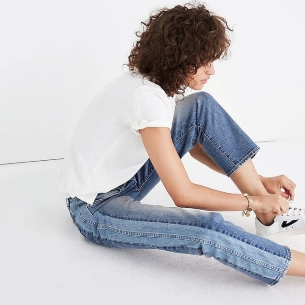 Madewell Two Tone Cruiser Straight Crop Jean 26